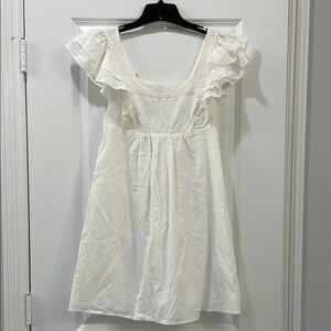 White Ruffled Dress